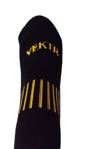 Knee-High Black with Gold and Blood Red Ultimate VEKTR Premium Deadlift Fitness Socks2