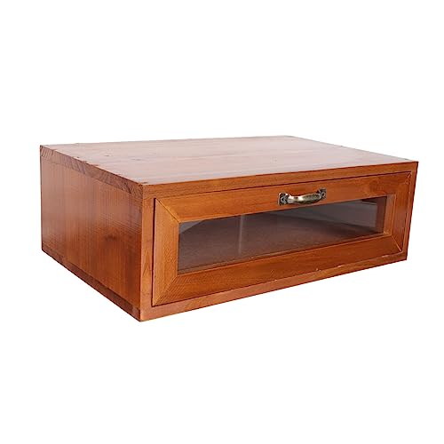 DOITOOL Soporte Elevador para Monitor Retro de Madera con Cajón Caja de Almacenamiento de Escritorio Práctica y Duradera Diseño Exquisito para Mantener Mesa Organizada