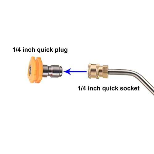 FIXFANS Pressure Washer Wand, 45 Degree Curved High Pressure Power