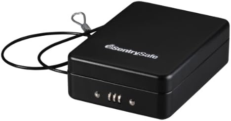 Sentry Safe Small Safe, Lock Box with Combination Lock for Office or Dorm, Ex: 2.6 in. H x 5.9 in. W x 8.0 in. D