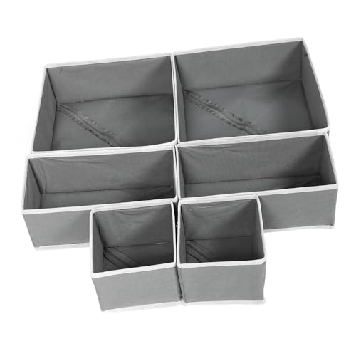 PRETYZOOM 6pcs Foldable Drawer Organizer Bins for Closet Organization Capacity