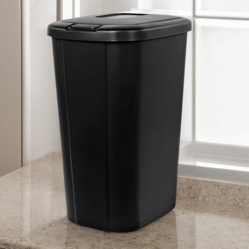 Caneca de basura rectangular de 13.3 galones con tapa táctil miniatura 6