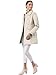 Allegra K Women's Peter Pan Collar Double Breasted Winter Long Trench Pea Coat X-Small Beige