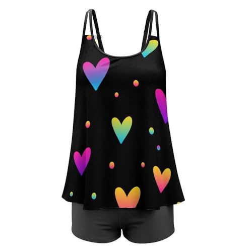 Maillot de bain tankini avec short de garçon pour masquer le ventre et nager librement