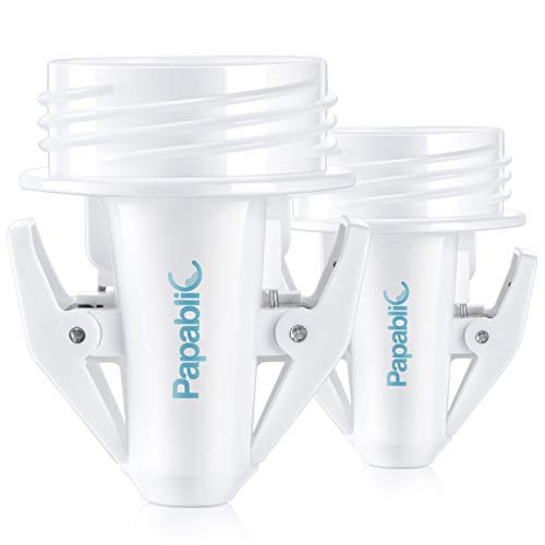 Image of Papablic Breastmilk Storage Bag Adapters for Spectra S1 S2, Avent Comfort Wide Mouth Flanges to Pump into Lansinoh, NUK breastmilk Storage Bag