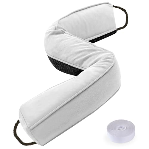 Image of Sunolga Door Draft Stopper Blocks Hot and Cold Air with Removable Washable Cover for Bottom of Door, All-Season Seal for Noise, Wind, Dust, Door Sweep for Gaps Up to 3 inch, Home Essentials, 38 inch, White