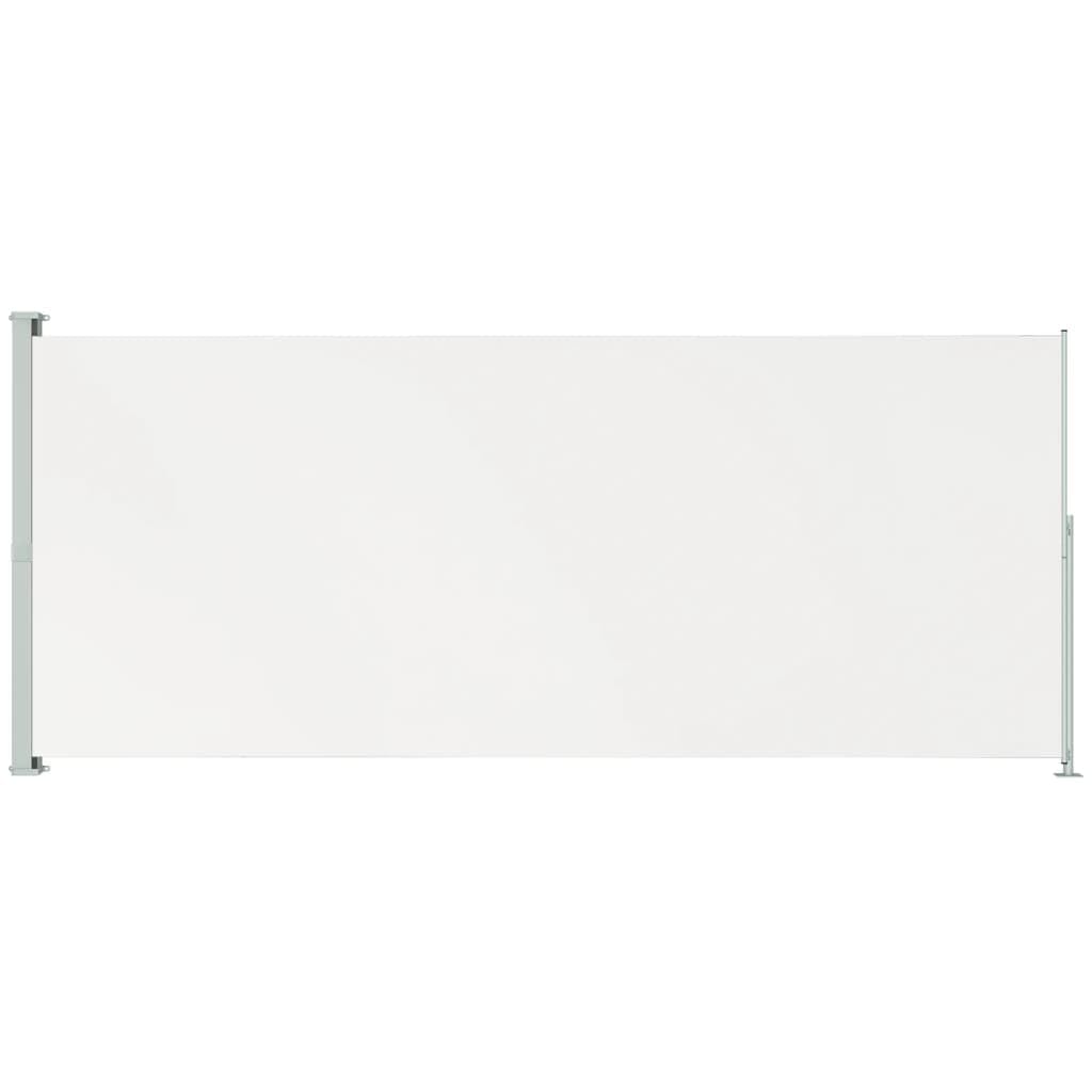 vidaXL Toldo Lateral Retráctil de Jardín Patio Separador Terraza Balcón Pantalla Solar Viento Enrollable Retroceso Automático Crema 180x500 cm