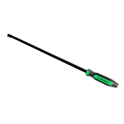 Image of Mayhew Tools 14117GN Dominator Pro Pry Bar, Green, 36 inch Curved | Fully Heat-Treated Steel, Strikeable Cap & Shock-Absorbing Ergonomic Handle