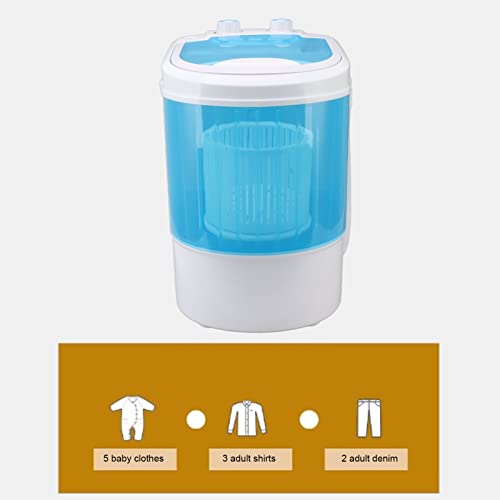 Mini Washer Dryer Combo, 22L Portable Compact Machine with Spin Cycle Basket Drain Hose for Camping, Apartments, Dorms, Rvs