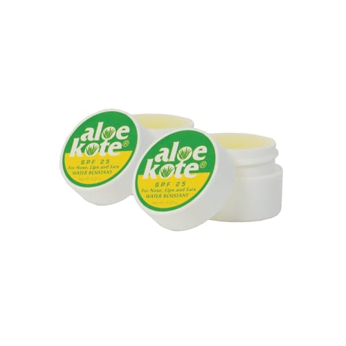Aloe Kote SPF 25 - .5 Oz Jar - Aloe Ups Premier SPF 25 Lip Balm with Aloe Vera and Moisturizing oils - Alcohol Free - Assorted Lip Care Pack - 2 Pack