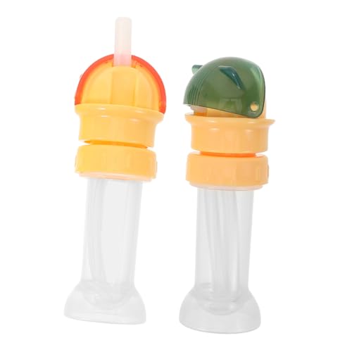 Hohopeti 2 個水ボトルキャップ子供のための水ボトルストロー蓋小さな蓋ストロー水容器蓋ユニバーサル水キャップ子供のため