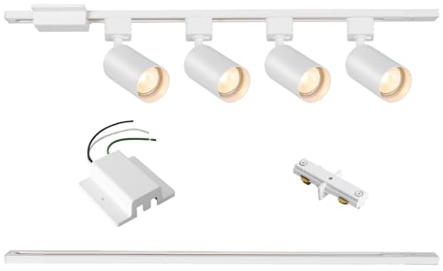 4-Light LED Track Lighting Kit with Rails