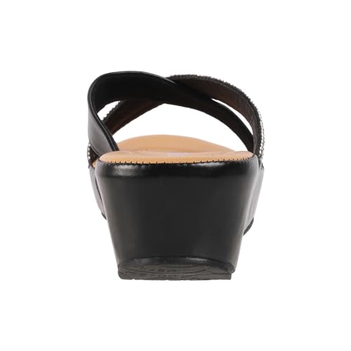 Image of Metro Women Wedge Heel Comfort Slip-on Sandal