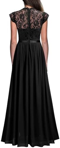 Miusol Women's Formal Floral Lace Evening Party Maxi Dress