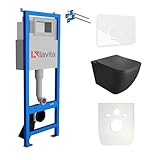 Lavita LAV 101 Vorwandelement für WC 40cm + Wand Hänge Tiefspül WC ONIL Schwarz...