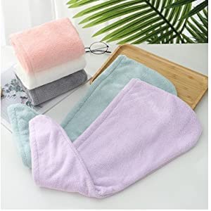 Vyoma Hair Towel Wrap Absorbent Towel Hair-Drying Quick Dry Shower Caps Bathrobe Magic Hair Warp Towel Super Quick-Drying Microfiber Bath Towel Hair Dry Cap Salon Towel (Multicolour, Pack of 2) 1