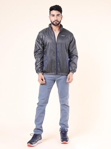 Image of Dollar Men's Polyester Solid Windcheater Jacket With Side Pockets