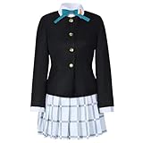 Anime Cos Asaka Karin Cosplay Costume Party Suit Full Set Female JK Suit School Uniform (X-Small) Black