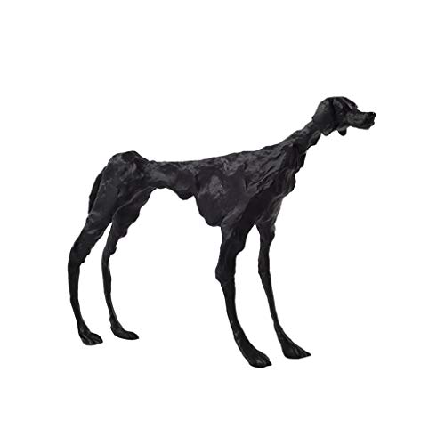 Decoracin de escritorio Moldeada escultura moderna del hierro, lujo luz la decoracin del hogar, moldeada Perro Negro abstracta del arte del hierro Estatua animal, utilizando for la oficina decoraci