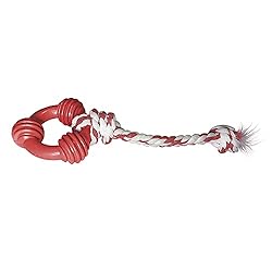Furacão Pet Anel Macico Borracha Especial C/Corda N1 - P - Vermelho