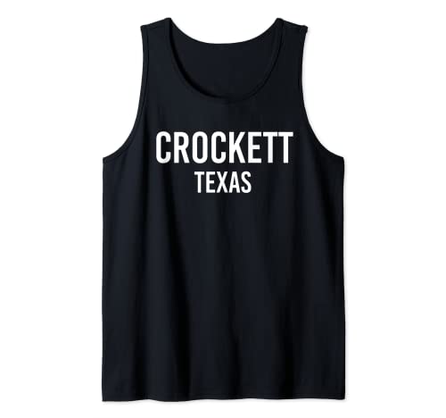 CROCKETT TEXAS TX USA Patriotic Vintage Sports Tank Top
