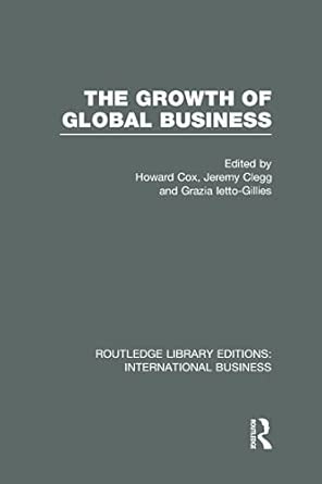 The Growth of Global Business book cover