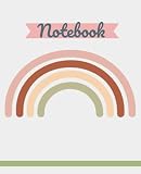  Boho Muted Earth Tone Rainbow Notebook. College Ruled 7.5\