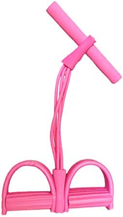 QywUiExerciser Elastic Pull Ropes Abdominal Exerciser Rower Belly Resistance Band Home Gym Sport Training Elastic Bands For Fitness Equipment (Color : Pink)