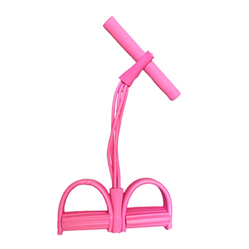 QywUiExerciser Elastic Pull Ropes Abdominal Exerciser Rower Belly Resistance Band Home Gym Sport Training Elastic Bands For Fitness Equipment (Color : Pink)