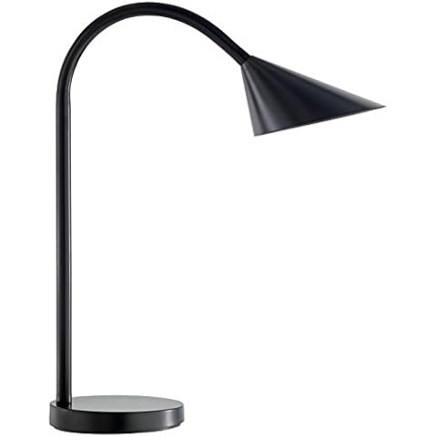 Unilux Sol Flexible Arm 4 W LED Home Office Desk Lamp, Black Cover