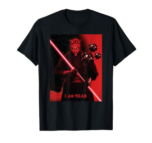 T-shirt Star Wars Darth Maul I Am Fear noir en coton pour fan de la saga