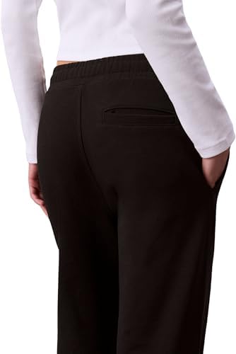 Calvin Klein Archive Logo French Terry Trackp Kadın Eşofman Altı, Siyah, L - Görsel 4