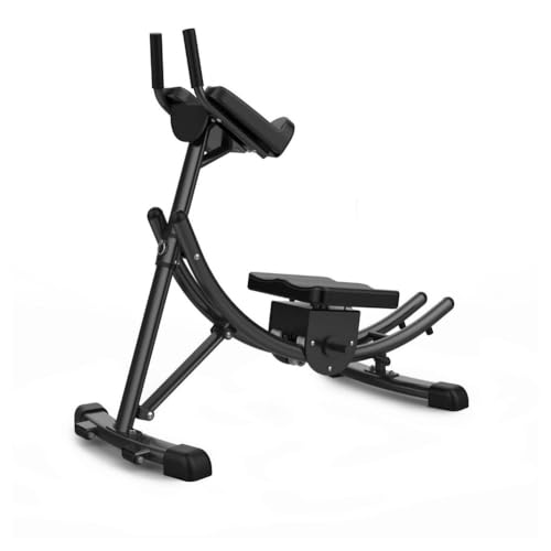 GERRBG腹筋 クランチ 腹筋トレーニング器具 腹筋マシーン 滑り止めマット付き カウント 器具 折りたたみ式 レーナーマシン ウエストトナー クランチ ローイングマシン ホームジム用 腹部脚と腕フィットネス用 耐荷重150kg (388H ブラック)