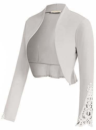 Mini Cardigans For Women Wedding Dress Shrug Jackets Juniors Bolero For Sleeveless Dress Grey S #TOP24