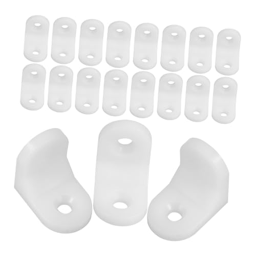 KONTONTY 100個 プラスチック製家具用角ブラケット 棚受け具 キャビネット用直角サポート 多用途で簡単取付 頑丈な直角設計で家具の安定補強