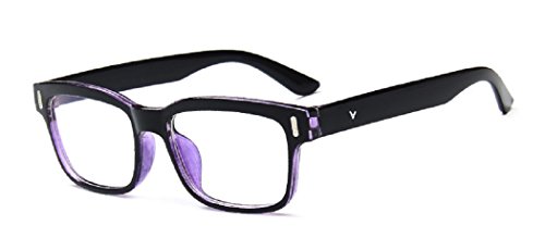 DAUCO Brille Extra Schmaler Rahmen! Slim Rechteck Clear Brille klare Linse Brille Augen Durchsichtig Gläser Wechselgläse