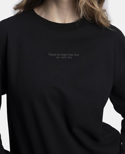 Image of Jockey A191 Women Super Combed Cotton French Terry Fabric Printed Sweatshirt