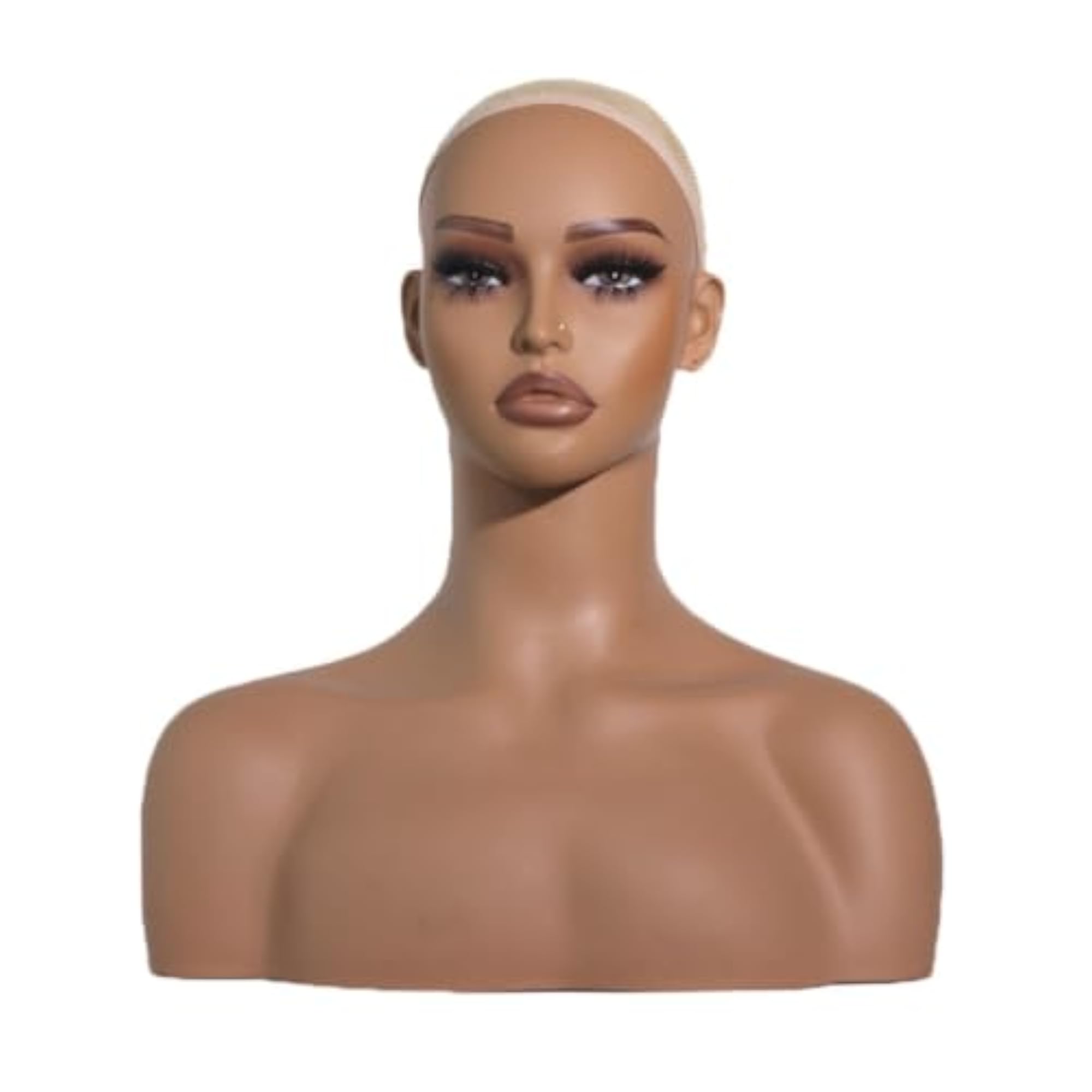 Smooth Realistic Jewelry Display Bust with Shoulders