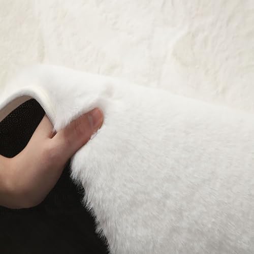 Tapis de chambre lavable blanc cassé 140x210 avec dessous antidérapant sichere - 4
