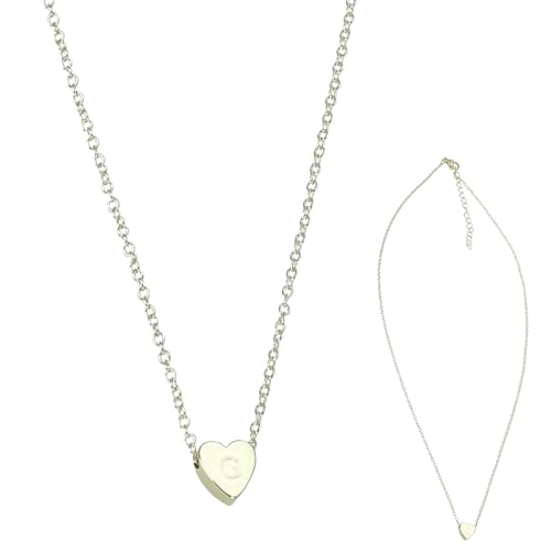 Collares para mujer con 26 iniciales en forma de corazón, collar con alfabeto, gargantilla larga