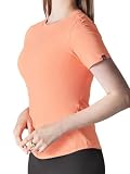 [XEXYMIX] ヨガウェア トップス 半袖 Tシャツ レディース XWFST03H2 アイスフェザー スリムフィット 2.0 L アシッド・オレンジ
