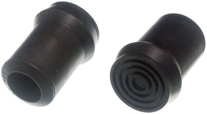 One Stop DIY 12 X Crutch Zimmer Frame Stick Ferrule Black Rubber Metal Insert 25mm 1 Inch NEW