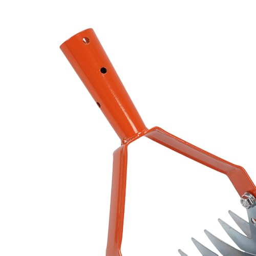 Rastrillo descalificador de césped con mango de 4 secciones ajustable y reversible 8