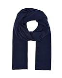 Style & Republic Schal aus 100% Kaschmir in blau, kuscheliger XL-Schal aus Kaschmir-Strick, one size 52 cm x 172 cm