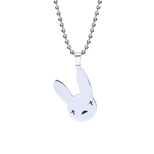 Colliers Bad Bunny hip hop rock star avec pendentif collier colliers perles chaîne colliers