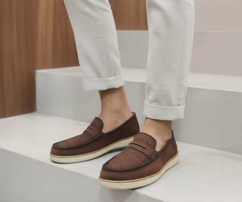 Image of Kraasa Men Denim Causal Loafers | Premium Breathable Upper | Driving Loafers | Lighweight Slip-On's | Soft Cushioned Insole | Super Flexible, Comfortable for Men