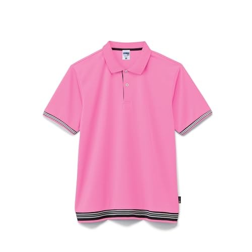 Amazon.co.jp: [ライフマックス] 袖ラインリブポロシャツ(ポリジン加工) MS3122 ピンク GL
