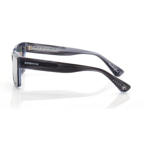 Image of ARIAS Kokoro Rectangular Sunglasses for Men | Acetate Material Frame with Anti-Reflective Coating & UV Protected Glasses | Polarized Glasses for Men | Sunglasses for Woman