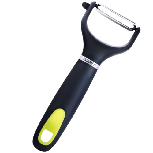 ZOLMER Premium Éplucheur avec poignée ergonomique - Éplucheur de tomates extra-tranchant avec lame dentelée - Éplucheur de kiwis - Résistant au lave-vaisselle