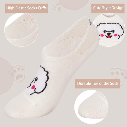 Image of Violet Mist Women's No Show Socks - Low Cut, Invisible, Non Slip Footies - Flat Boat Socks